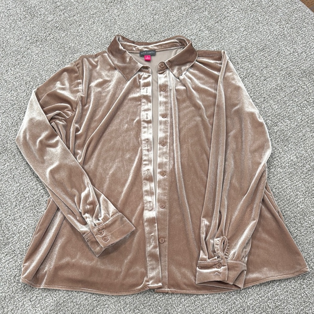 Elegant Velvet Women's Shirt
